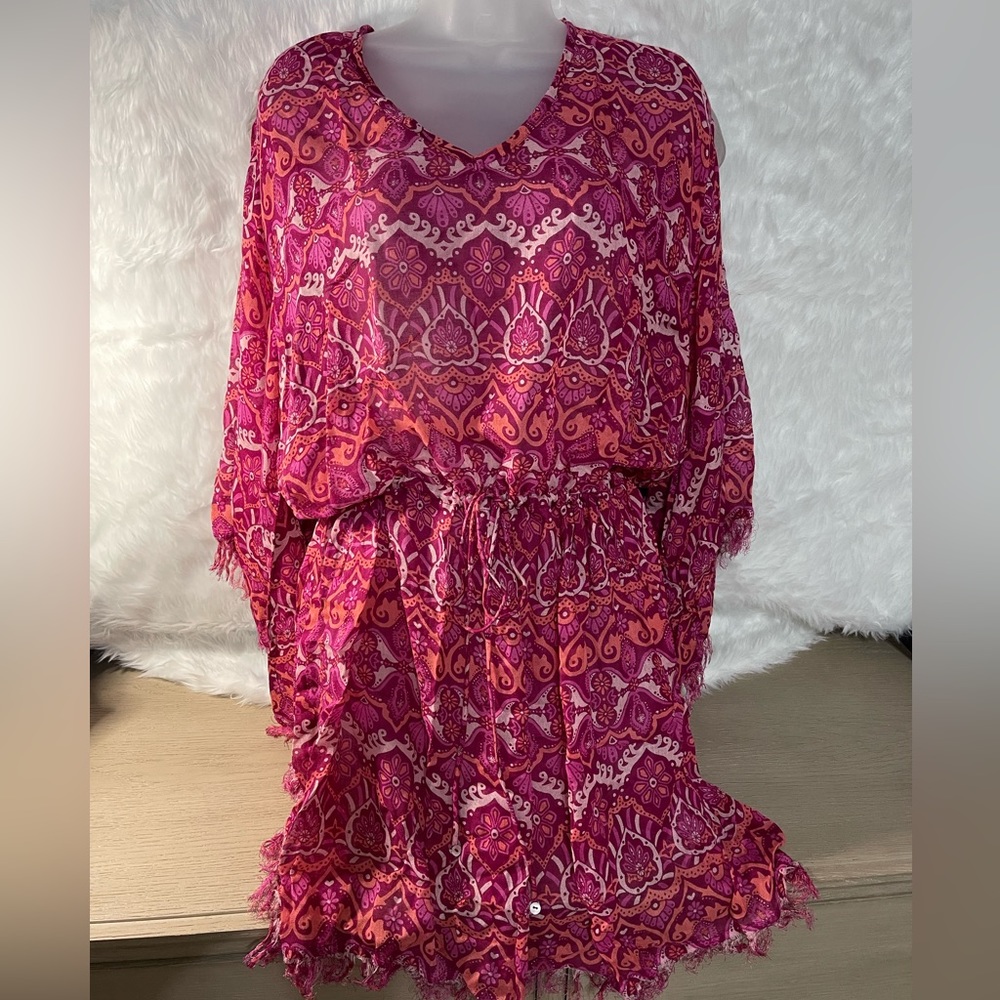 Pink and Purple Swim Coverup for Beach Days
